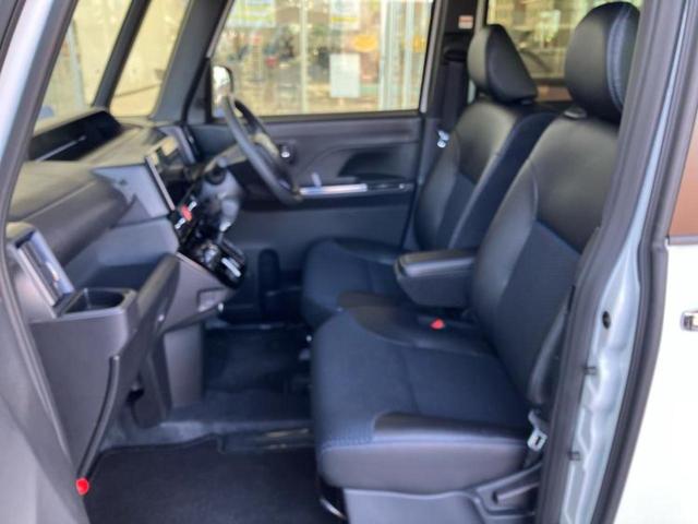 タント カスタムX 保証書/ディスプレイオーディオ9インチ/スマートアシスト(トヨタ・ダイハツ)/両側電動スライドドア/シートヒーター 前席/車線逸脱防止支援システム/シート ハーフレザー 衝突被害軽減システム TV(6枚目)