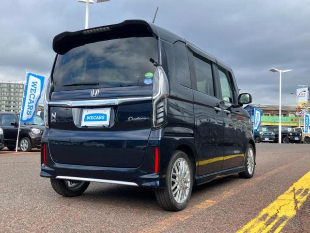 N-BOXカスタム L・ターボ 新品タイヤ/保証書/社外 8インチ SDナビ/ホンダセンシング/両側電動スライドドア/シートヒーター/車線逸脱防止支援システム/シート ハーフレザー/ヘッドランプ LED/Bluetooth接続(3枚目)