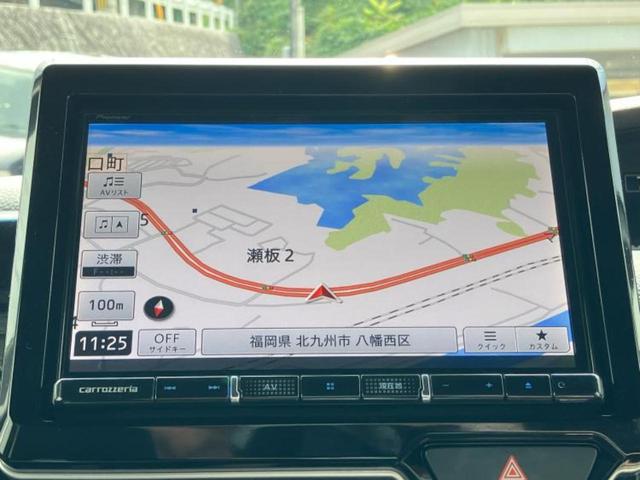 N-BOXカスタム L・ターボ 新品タイヤ/保証書/社外 8インチ SDナビ/ホンダセンシング/両側電動スライドドア/シートヒーター/車線逸脱防止支援システム/シート ハーフレザー/ヘッドランプ LED/Bluetooth接続(10枚目)