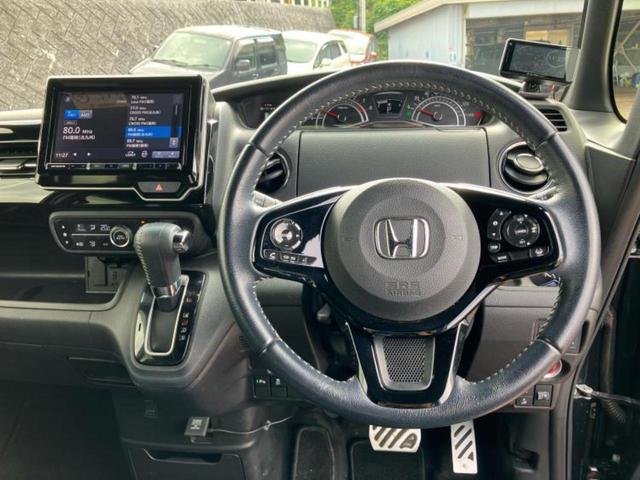 N-BOXカスタム L・ターボ 新品タイヤ/保証書/社外 8インチ SDナビ/ホンダセンシング/両側電動スライドドア/シートヒーター/車線逸脱防止支援システム/シート ハーフレザー/ヘッドランプ LED/Bluetooth接続(15枚目)