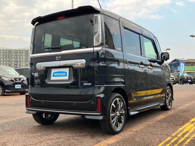 フレアワゴンカスタムスタイル ハイブリッドＸＳ　保証書／純正　ＳＤナビ／衝突安全装置／両側電動スライドドア／シートヒーター／３６０°ビューモニター／車線逸脱防止支援システム／シート　合皮／ドライブレコーダー　前後／ヘッドランプ　ＨＩＤ　ワンオーナー（3枚目）