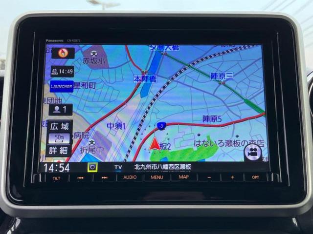 フレアワゴンカスタムスタイル ハイブリッドＸＳ　保証書／純正　ＳＤナビ／衝突安全装置／両側電動スライドドア／シートヒーター／３６０°ビューモニター／車線逸脱防止支援システム／シート　合皮／ドライブレコーダー　前後／ヘッドランプ　ＨＩＤ　ワンオーナー（10枚目）