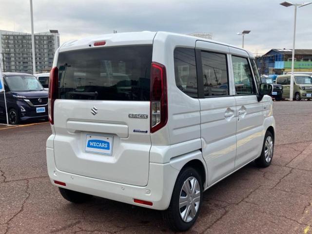 スペーシア ハイブリッドＧ　保証書／デュアルカメラブレーキサポート（スズキ）／車線逸脱防止支援システム／ヘッドランプ　ＬＥＤ／ＥＢＤ付ＡＢＳ／横滑り防止装置／アイドリングストップ／禁煙車／衝突安全ボディ　スーパーチャージャー（3枚目）