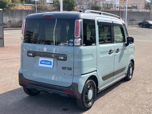 スペーシアギア ハイブリッドＸＺターボ　新品タイヤ／保証書／純正　８インチ　ＳＤナビ／セーフティサポート（スズキ）／両側電動スライドドア／シートヒーター　前席／全方位モニター用カメラ／車線逸脱防止支援システム／ドライブレコーダー　前後（3枚目）