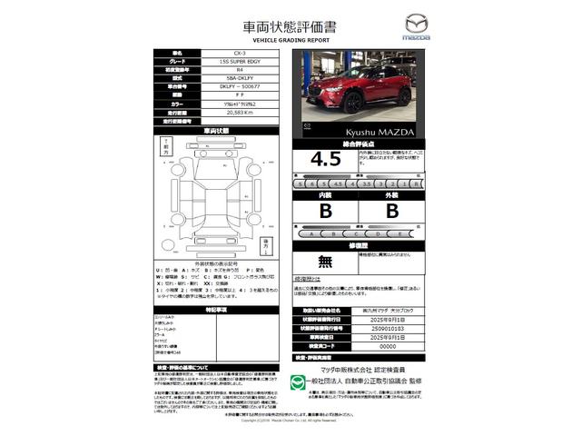 車両状態評価書