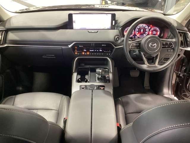 CX-80 3.3 XD Lパッケージ ディーゼルターボ 当社デモアップ車パノラマルーフアダプティ アルミホイール フルセグTV 電動リアゲート パワーシート スマートキー アイドリングストップ オートマチックハイビーム アダプティブクルーズコントロール(14枚目)