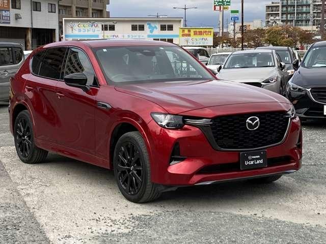 CX-60 XDHVプレミアムスポーツ ダブルサンルーフ シートヒー レーダークルコン LEDヘッドライト パワーシート スマートキー フルオートエアコン 4WD レザーシート ABS アルミホイール ターボ アイドリングストップ イモビ(8枚目)