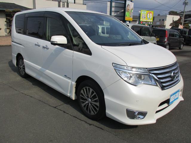 セレナ ハイウェイスターＳ－ＨＶアドバンスドセーフティパック　両側電動スライドドア・メモリーナビ・フルセグＴＶ・Ｂｌｕｅｔｏｏｔｈ・全周囲カメラ・ＥＴＣ・３列シート・８人乗り・アイドリングストップ・衝突被害軽減システム（2枚目）