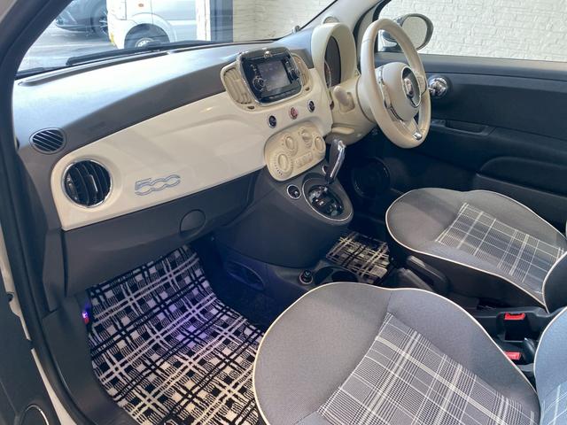 ５００ ツインエア　ポップ　・純正ディスプレイオーディオ・Ｂｌｕｅｔｏｏｔｈ・ＵＳＢ・ＡＵＸ・純正フロアーマット・ＥＴＣ・リモコンキー・スペアキー・アイボリー皮巻きステアリング・インナーミラー型バックミラー・ドラレコ（前後）（13枚目）