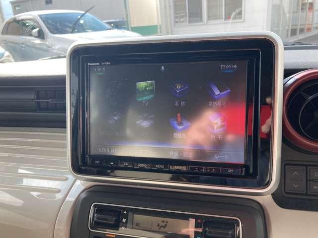 スペーシア ハイブリッドX メモリーナビ 全方位モニター ETC デュアルセンサーブレーキS 両側パワードア コーナーセンサ スマートエントリー 地デジフルセグ シ-トヒ-タ- ETC車載器 i-stop フリーキー ナビTV(16枚目)