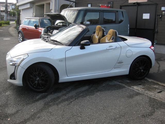 コペン ローブ　Ｓ　電動オープン　ロッソモデロマフラー　社外１６インチ　社外ナビ、ＴＶ　ビルスタイン　レカロシート　整備手帳、取説（28枚目）