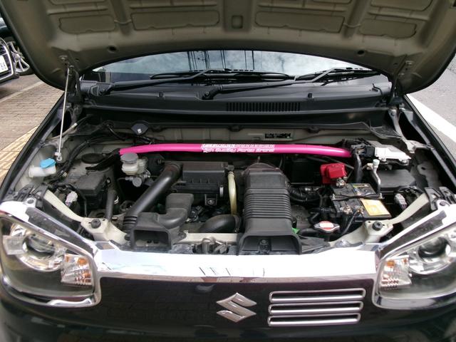 アルトターボRS ベースグレード HKSセンター2本出しマフラー 社外15インチアルミホイール 社外足廻り 社外ナビ フルセグTV Bカメラ スマートキー 前後ドラレコ MTモード付 タイミングチェーン(15枚目)