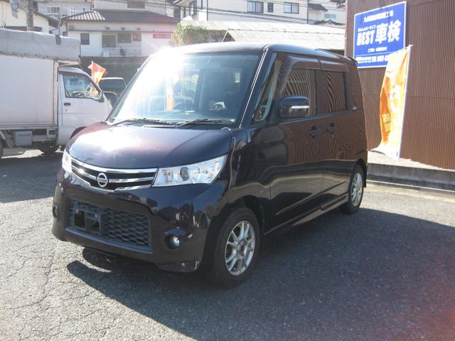 ルークス ハイウェイスター　左側パワースライドドア　ケンウッド製ＳＤナビ　フルセグ　ブルートゥースオーディオ　ＤＶＤ再生　スマートキー　プッシュスタート　純正エアロ　社外アルミ　オートエアコン　ＨＩＤ　フォグランプ　電格ミラー（3枚目）