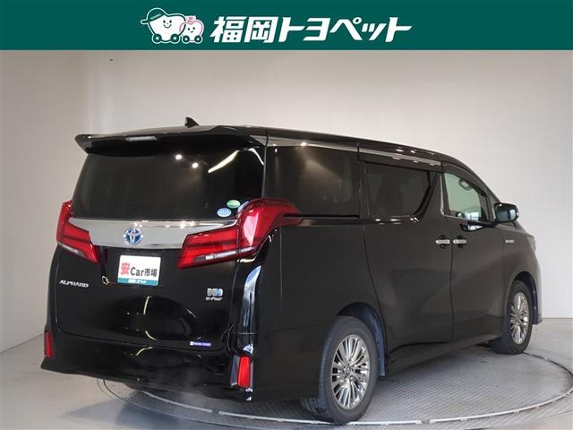 アルファードハイブリッド ＳＲ　衝突被害軽減システム　メモリーナビ　フルセグ　後席モニター　バックカメラ　ＥＴＣ　サンルーフ　両側電動スライド　３列シート　ＬＥＤヘッドランプ　４ＷＤ　スマートキー　乗車定員７人（3枚目）