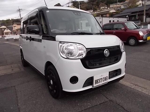 ムーヴキャンバス Ｘリミテッド　ＳＡＩＩＩ　オリジナルカラー　ＣＶＴ　Ａストップ　両側パワースライドドア　レザー調シートカバー　ディスプレイオーディオ　ＤＶＤ　ＣＤ　バックカメラ　リアスピーカー　プッシュスタート　タイヤ新品　走行４２０００キロ（3枚目）