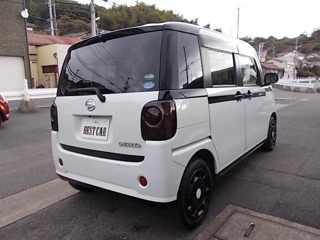 ムーヴキャンバス Ｘリミテッド　ＳＡＩＩＩ　オリジナルカラー　ＣＶＴ　Ａストップ　両側パワースライドドア　レザー調シートカバー　ディスプレイオーディオ　ＤＶＤ　ＣＤ　バックカメラ　リアスピーカー　プッシュスタート　タイヤ新品　走行４２０００キロ（6枚目）