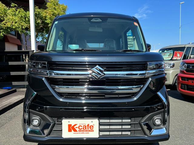 スペーシアカスタム ハイブリッドＸＳ　衝突被害軽減ブレーキ　スマートキー　スライドドア　ＬＥＤヘッドライト　　プッシュスタート　クルーズコントロール　フルオートエアコン　ＡＢＳ　前席シートヒーター　アイドリングストップ　ＨＵＤ（4枚目）