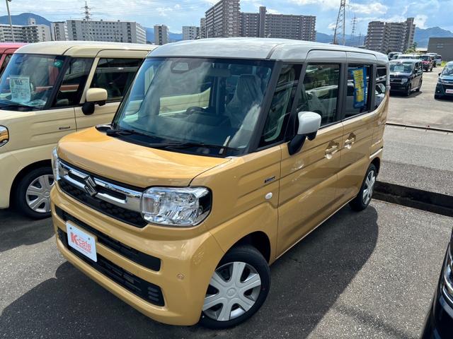 スペーシア ハイブリッドＸ　衝突被害軽減ブレーキ　スマートキー　スライドドア　ＬＥＤヘッドライト　パワーウインドウ　プッシュスタート　オートエアコン　ＡＢＳ　前席シートヒーター　アイドリングストップ（3枚目）