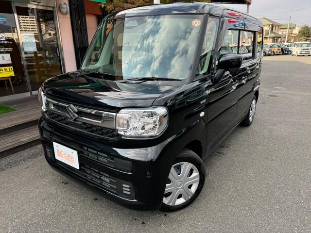 スペーシア ハイブリッドＧ　フルセグナビ　バックカメラ　ドラレコ付き　衝突被害軽減ブレーキ　スマートキー　スライドドアパワーウインドウ　プッシュスタート　オートエアコン　ＡＢＳ　前席シートヒーター　アイドリングストップ（3枚目）