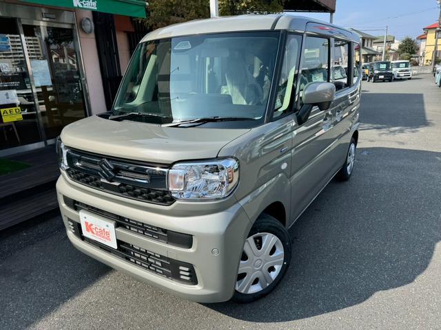 スペーシア ハイブリッドG 衝突被害軽減ブレーキ スマートキー スライドドア パワーウインドウ プッシュスタート フルオートエアコン アイドリングストップ(3枚目)