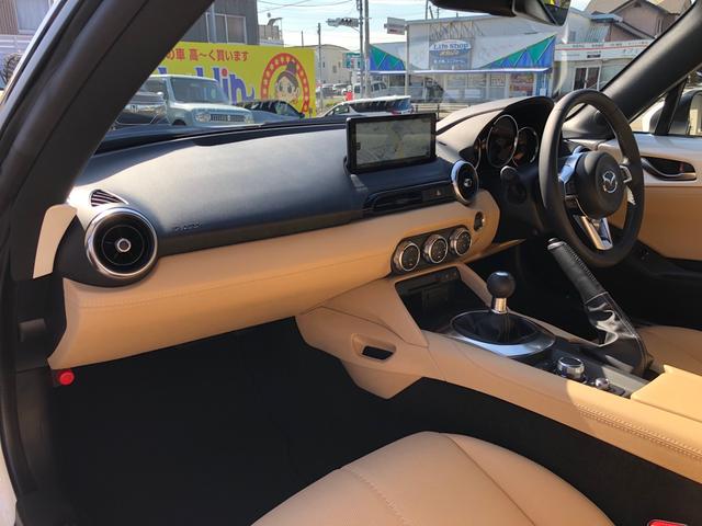 ロードスター Sレザーパッケージ Vセレクション ワンオーナー 純正ナビ バックモニター LEDヘッドライト スマートブレーキサポート ブラインドスポットモニタリング BOSEサウンド マツダスピードリアスポイラー TEIN車高調 HKSマフラー(10枚目)