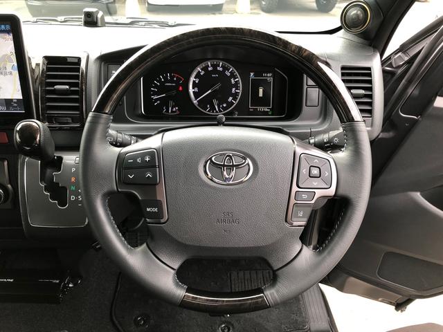 ハイエースバン スーパーGL ダークプライムII ワンオーナー 11インチナビ 地デジ パノラミックビューモニター LEDヘッドライト トヨタセーフティーセンス 両側パワースライドドア BLITZスポイラー ゲンブローダウン BACK9フェンダー(14枚目)