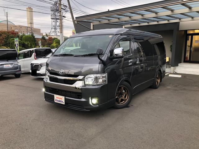 ハイエースバン スーパーGL ダークプライムII ワンオーナー 11インチナビ 地デジ パノラミックビューモニター LEDヘッドライト トヨタセーフティーセンス 両側パワースライドドア BLITZスポイラー ゲンブローダウン BACK9フェンダー(32枚目)