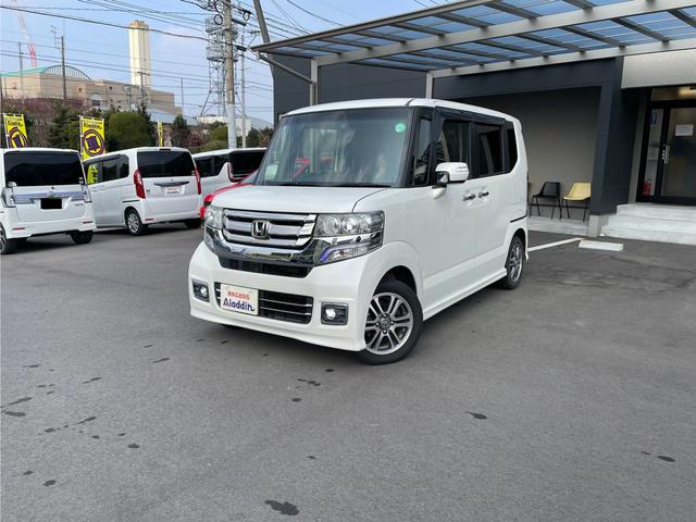 N-BOXカスタム G SSパッケージ 純正ナビ(Bluetooth CD DVD) 地デジ バックモニター キセノン パワースライドドア シートヒーター スマートキー プッシュスタート ETC(19枚目)