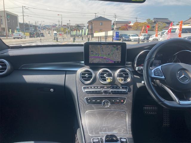 Ｃクラス Ｃ２００アバンギャルド　ＡＭＧライン　ＥＴＣ　クリアランスソナー　レーンアシスト　ナビ　アルミホイール　オートライト　サンルーフ　ＡＴ　シートヒーター　スマートキー　アイドリングストップ　電動格納ミラー　パワーシート（2枚目）