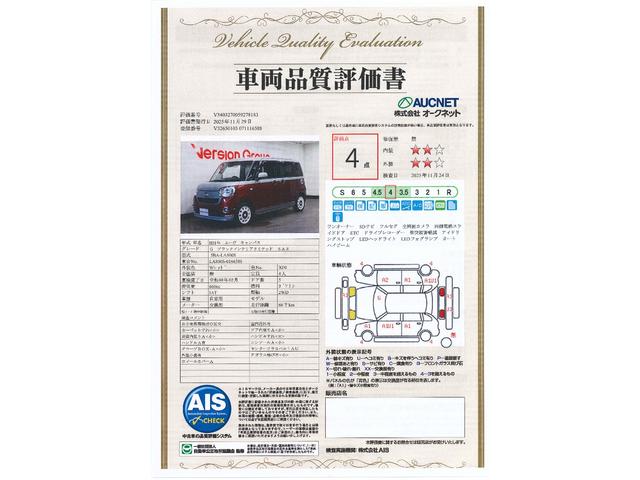 ムーヴキャンバス Ｇブラックインテリアリミテッド　ＳＡＩＩＩ　全国３年保証付　ワンオーナー　ツートーンカラー　ＳＤナビ　フルセグ　全周囲カメラ　アイドリングストップ　衝突被害軽減　ＥＴＣ　ドラレコ　両側電動スライドドア（3枚目）