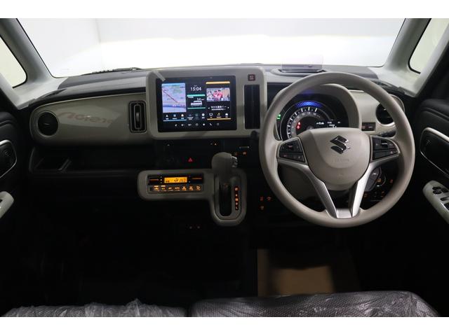 ワゴンＲスマイル クリームコーデ　新車保証継承付　ワンオーナー　禁煙車　トープグレージュメタリックソフトベージュ２トーンルーフ　９ｉｎメモリ―ナビ　フルセグ　全周囲カメラ　ＨＵＤ　スズキセーフティサポート　シートヒーター　両側ＰＳＤ（9枚目）