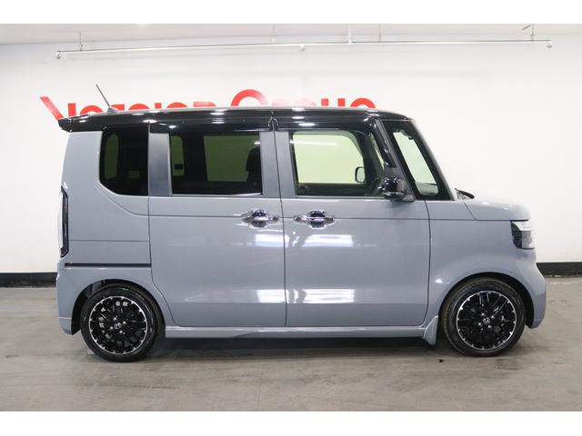 N-BOXカスタム ターボコーディネートスタイル 2トーン 新車保証継承付 ターボ メモリーナビ フルセグ バックカメラ レーダークルコン クリアランスソナー レーンアシスト 衝突被害軽減 ドラレコ ETC ハーフレザー シートヒーター 両側PSD(40枚目)
