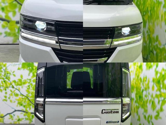 スペーシアカスタム ハイブリッドＸＳターボ　新品タイヤ／保証書／純正　９インチ　ＳＤナビ／セーフティサポート（スズキ）／両側電動スライドドア／シートヒーター／全方位モニター用カメラ／車線逸脱防止支援システム／シート　ハーフレザー　全周囲カメラ（44枚目）