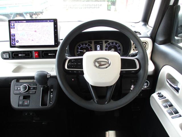 ムーヴキャンバス ストライプスＧ　ＬＥＤヘッドライト　ＬＥＤテール　１０インチナビ　フルセグ　パノラマビューカメラ　前後室内ドラレコ　ＥＴＣ　前席シートヒーター　両側パワースライドドア　電子パーキングブレーキ　スマートアシスト（11枚目）