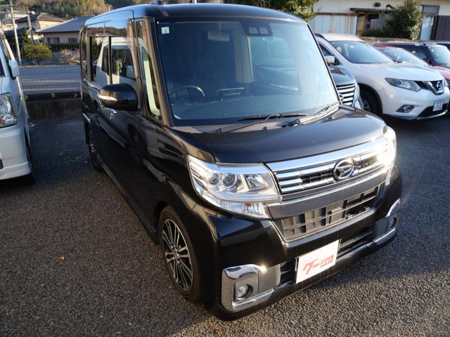 タント カスタムＲＳ　ＳＡＩＩＩ　両側電動スライドドア　スマートキー　プッシュスタート　トラクションコントロール　シートヒーター　ナビ　フルセグ　バックモニター　オートエアコン　アイドリングストップ（4枚目）