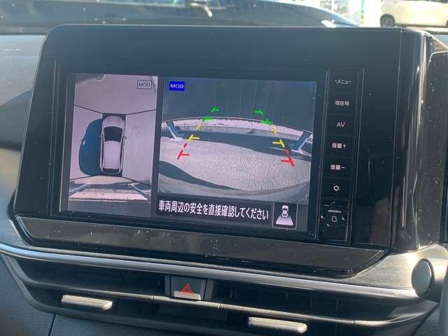 アラウンドビューモニターを搭載しています、全方向が見えるので駐車が苦手な方も安心の便利な装備です