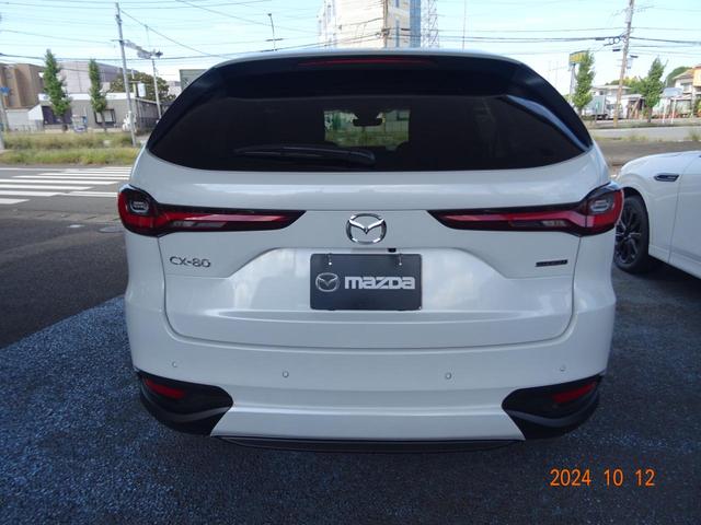 CX-80 XD Lパッケージ 試乗車UP 6人乗り BOSEサウンド 全周囲カメラ クリアランスソナー オートクルーズコントロール パワーシート 衝突被害軽減システム サンルーフ LEDヘッドランプ 電動リアゲート アルミホイール(6枚目)