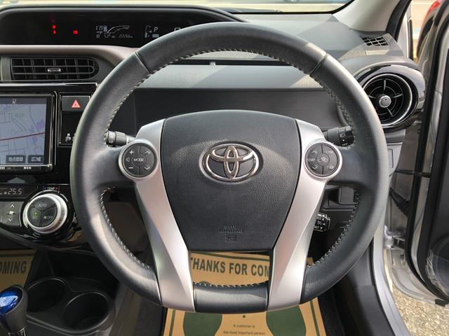 アクア Ｇ　／トヨタセーフティセンス　９インチナビ　フルセグＴＶ　バックカメラ　Ｂｌｕｅｔｏｏｔｈ　ＤＶＤ再生　オートＬＥＤヘッドライト　クルーズコントロール　シートヒーター　スマートキー　衝突軽減ブレーキ（10枚目）