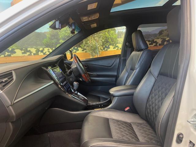 ハリアー プレミアム サンルーフ モデリスタフルエアロ BIG-X9インチナビ バックカメラ 禁煙車 電動リアゲート パワーシート スマートキー LEDヘッド ビルトインETC クルーズコントロール 18インチアルミ(29枚目)