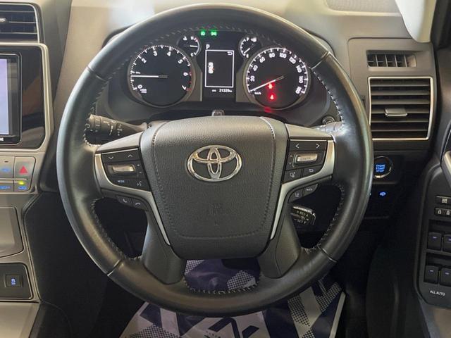 ランドクルーザープラド TX Lパッケージ 4WD 7人乗り サンルーフ モデリスタエアロ 純正9インチSDナビ バックカメラ 衝突被害軽減システム レーダークルーズ 禁煙車 黒革シート シートベンチレーション 電動格納サードシート ETC(12枚目)