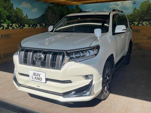 ランドクルーザープラド TX Lパッケージ 4WD 7人乗り サンルーフ モデリスタエアロ 純正9インチSDナビ バックカメラ 衝突被害軽減システム レーダークルーズ 禁煙車 黒革シート シートベンチレーション 電動格納サードシート ETC(52枚目)