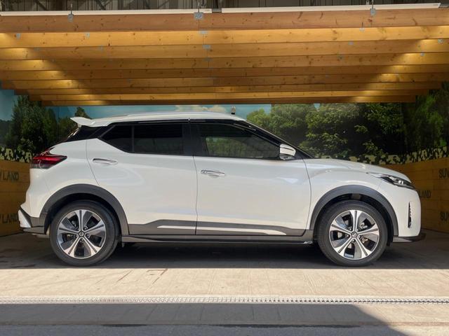 キックス X 純正9インチナビ 全周囲カメラ インテリジェントエマージェンシー プロパイロット 禁煙車 ハーフレザーシート コーナーセンサー ルーフレール オートブレーキホールド LEDヘッド 17インチアルミ(48枚目)