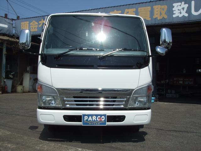 キャンター 　１．５トン全低床アルミブロック　ワンオ－ナ－車　メッキパ－ツ　荷台床鉄板張り　レザ－シ－トカバ－付き　バックカメラ付き　走行４万キロ台　記録簿　ディ－ゼルタ－ボ　全面塗装済み　内装クリ－ニング済み（2枚目）