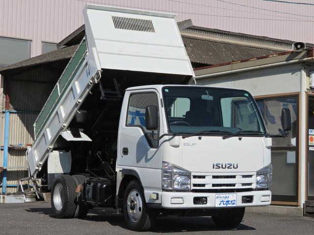 エルフトラック 全低床3tダンプ コボレーン付 3.0ディーゼルターボエンジン フロア6速MT 積載量3000kg ETC 運転席エアバック エアコン パワステ パワーウインドウ(2枚目)