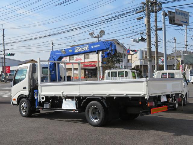 ダイナトラック 超ロング3t積 タダノ4段クレーン ラジコン フックイン付 4.0ディーゼルターボエンジン フロア6速ミッション 荷台内寸(長さ447cmX横幅207cm) 荷台フロア鉄板張り 積載量3000kg(3枚目)