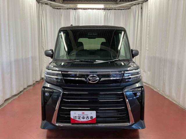 タント カスタムＸ　届出済未使用車　元展示車　衝突被害軽減システム　車線逸脱防止　アイドリングストップ　禁煙　ＬＥＤヘッドランプ　１オーナー　シートヒーター　オートマチックハイビーム　電動格納ミラー　スマートキー（3枚目）