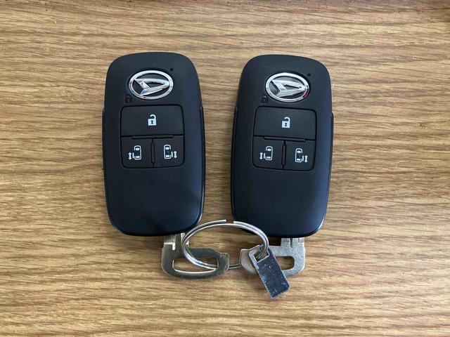 ムーヴキャンバス セオリーＧ　届出済未使用車　元展示車　アイドリングストップ　衝突被害軽減システム　電動格納ミラー　ＬＥＤヘッドランプ　シートヒーター　両側電動スライドドア　禁煙　オートライト　１オーナー　車線逸脱警報（13枚目）