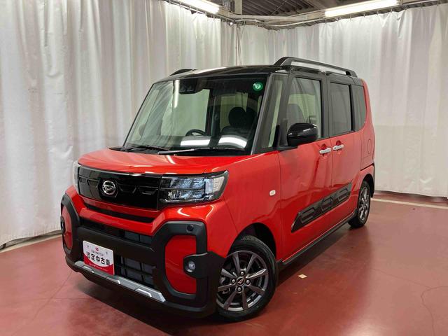 タント ファンクロス　元試乗車　衝突被害軽減システム　両側電動スライドドア　シートヒーター　１オーナー　オートマチックハイビーム　レーンキープアシスト　ＬＥＤヘッドランプ　スマートキー　オートライト　ベンチシート　アルミ（2枚目）