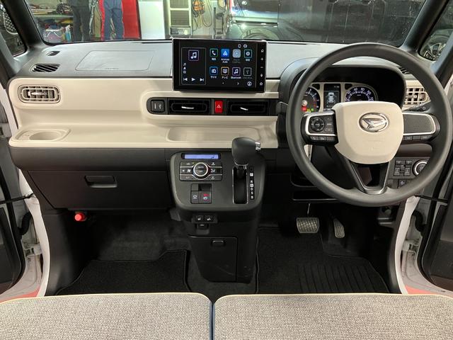 ムーヴキャンバス ストライプスＧ　両側パワースライドドア　スマートキー　プッシュスタート　軽減ブレーキ　ブルートゥースオーディオ　リアカメラ　セキュリティ　電格ミラー　フルセグＴＶ　ＬＥＤライト　レーンキープ　フロントベンチシート（10枚目）