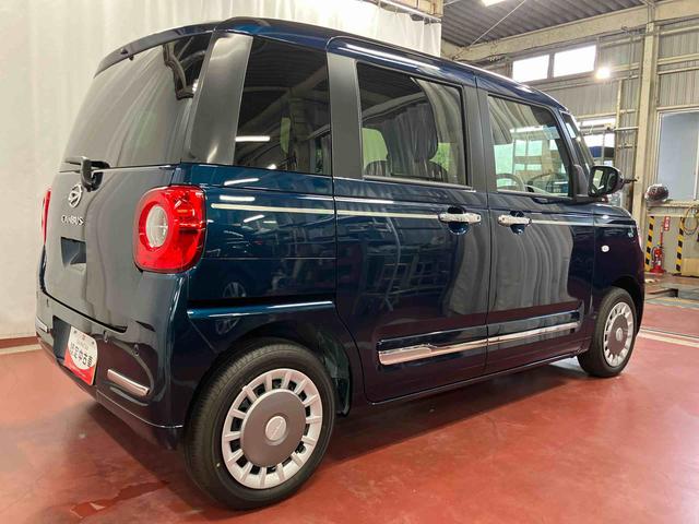 ムーヴキャンバス セオリーＧ　届出済未使用車　元展示車　アイドリングストップ　衝突被害軽減システム　電動格納ミラー　ＬＥＤヘッドランプ　シートヒーター　両側電動スライドドア　オートライト　ベンチシート　衝突安全ボディ　１オーナー（5枚目）